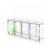 See-through rendering of multiple cabinets